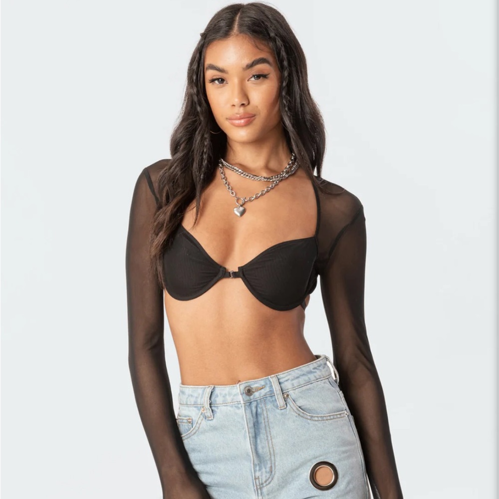 Lin Mesh Bra Top